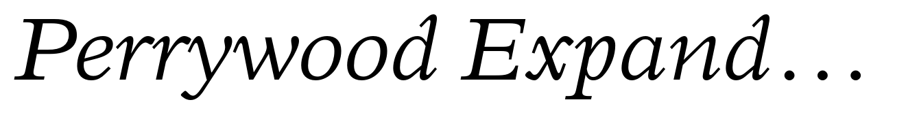Perrywood Expanded Italic